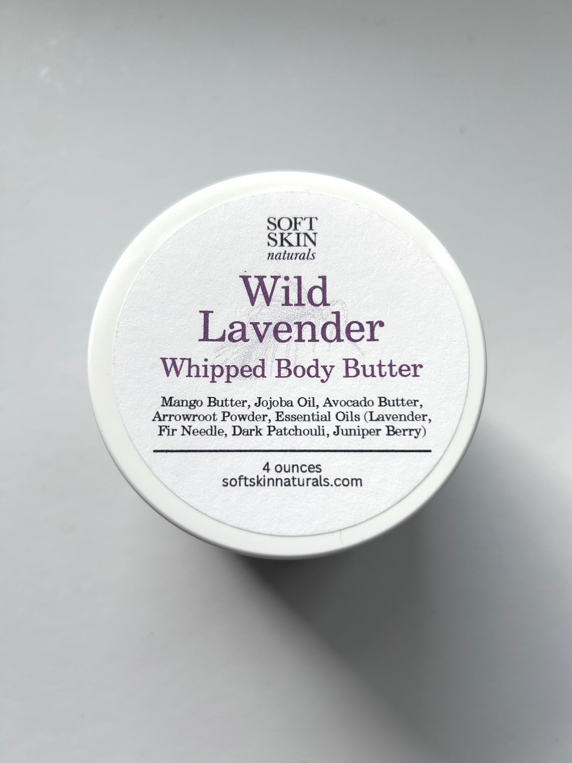 Jar of wild lavender vegan natural body butter