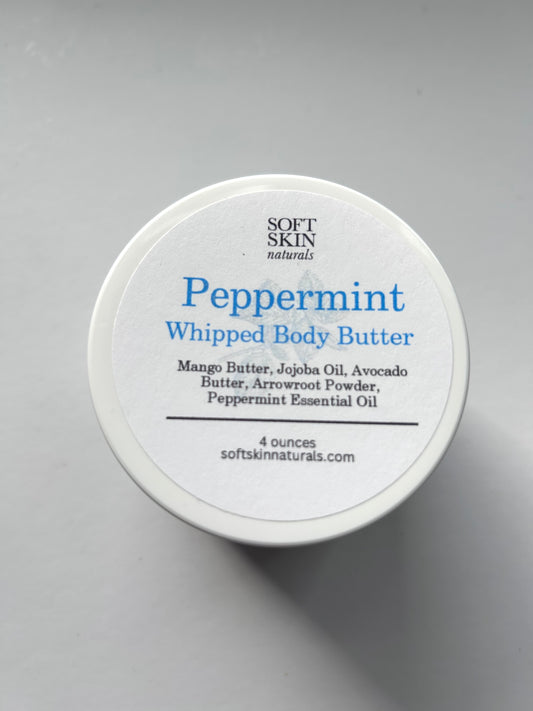 Jar of peppermint vegan body butter