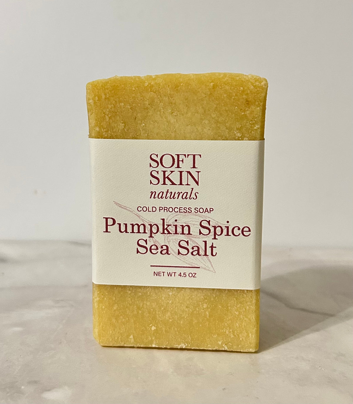 Bar of Pumpkin Spice Sea Salt bar with wrapper