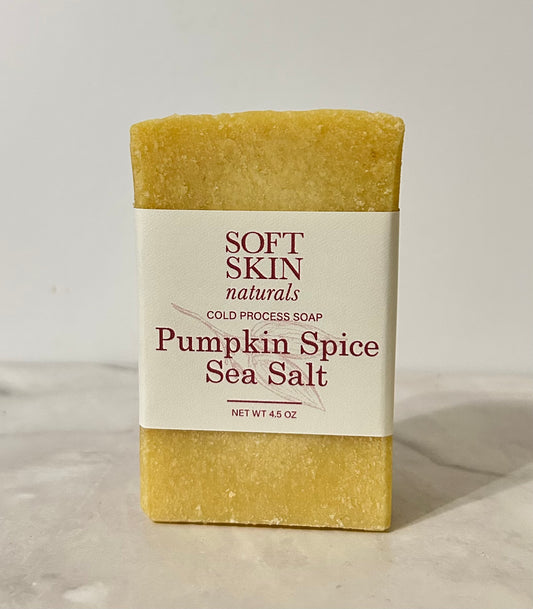 Bar of Pumpkin Spice Sea Salt bar with wrapper