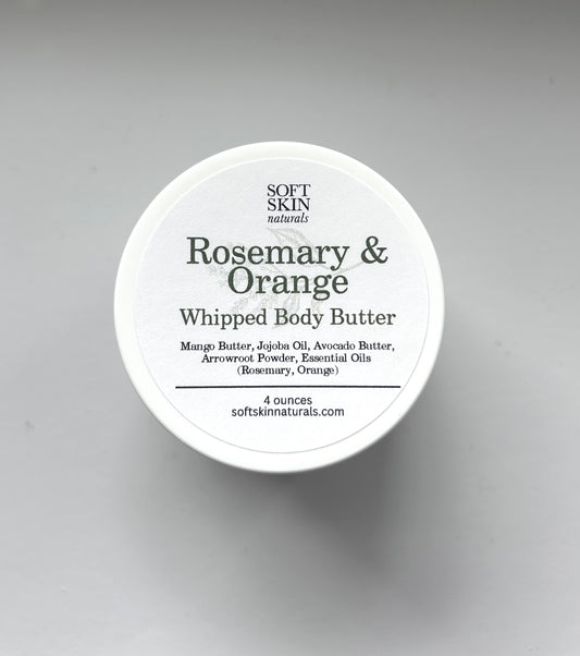 Jar of rosemary and orange body butter